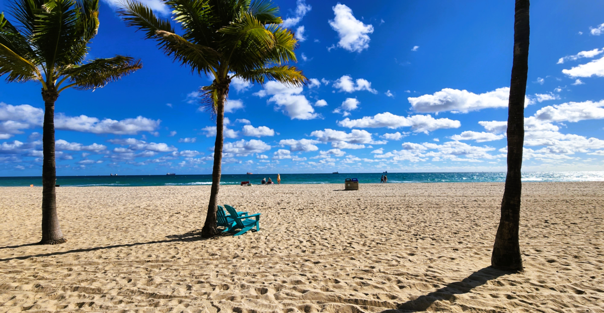 Fort Lauderdale Beach - Dohrn Travels Sunny day at Fort Lauderdale Beach with palm trees and ocean views – popular Florida best cruise ports