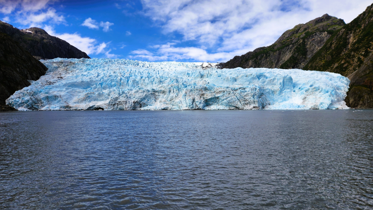 Close-up view of Holgate Glacier from a Major Marine Tours cruise in Seward, Alaska