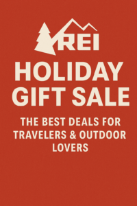 REI Holiday Gift Sale Pinterest Pin - Best Deals for Travelers and Outdoor Lovers