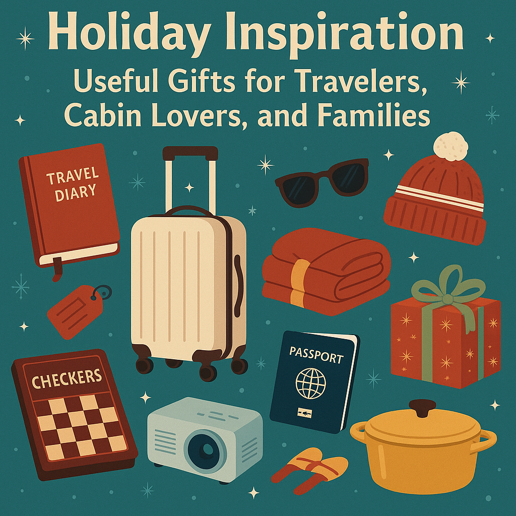 Holiday Inspiration: Useful Gifts for Travelers, Cabin Lovers, and Families