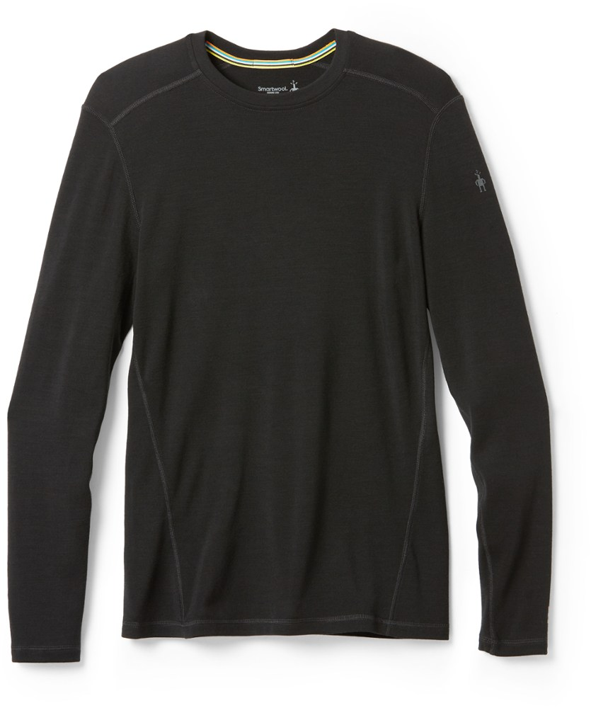 Smartwool Classic Merino Base Layer Top in black for cold-weather hiking and winter layering